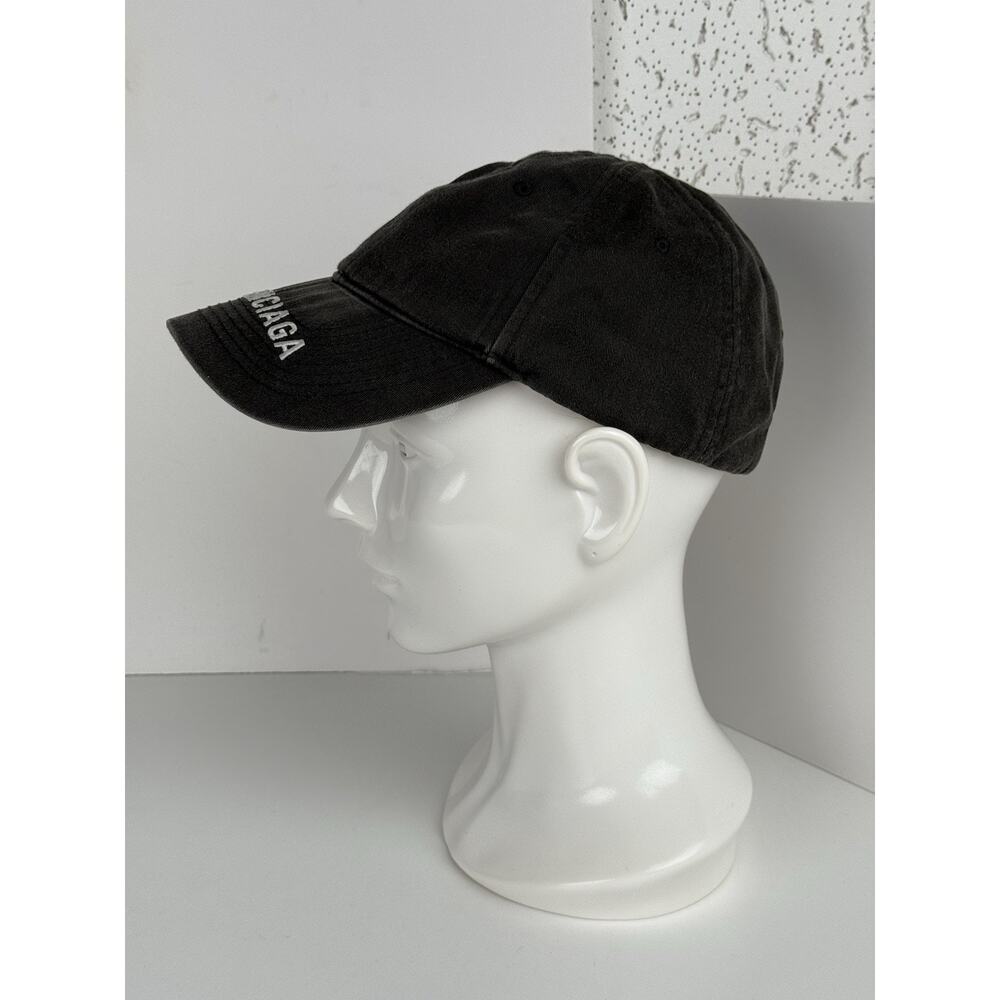 Balenciaga Baseball Cap Black Denim - Picture 2 of 9